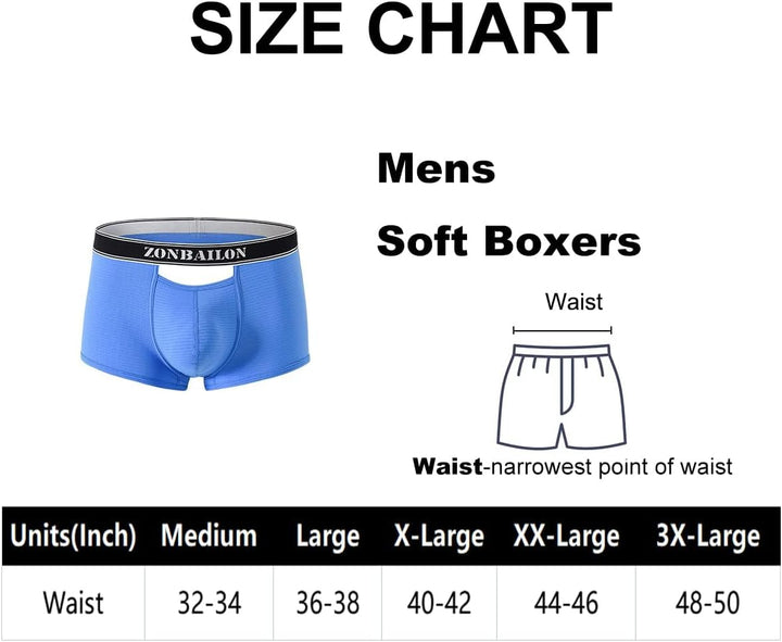 Herren Boxershorts mit Atmungsaktivem Stoff und Erhöhtem Front- und Rückenöffnung ohne Etikett M Bla