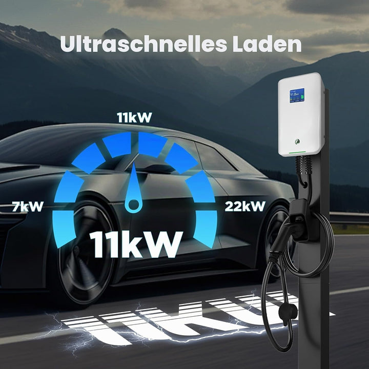 Morec 11kw ev Ladegerät 16A Dreiphasig EV Ladestation Wallbox EU Standard Typ 2 IEC 62196-2 Stecker