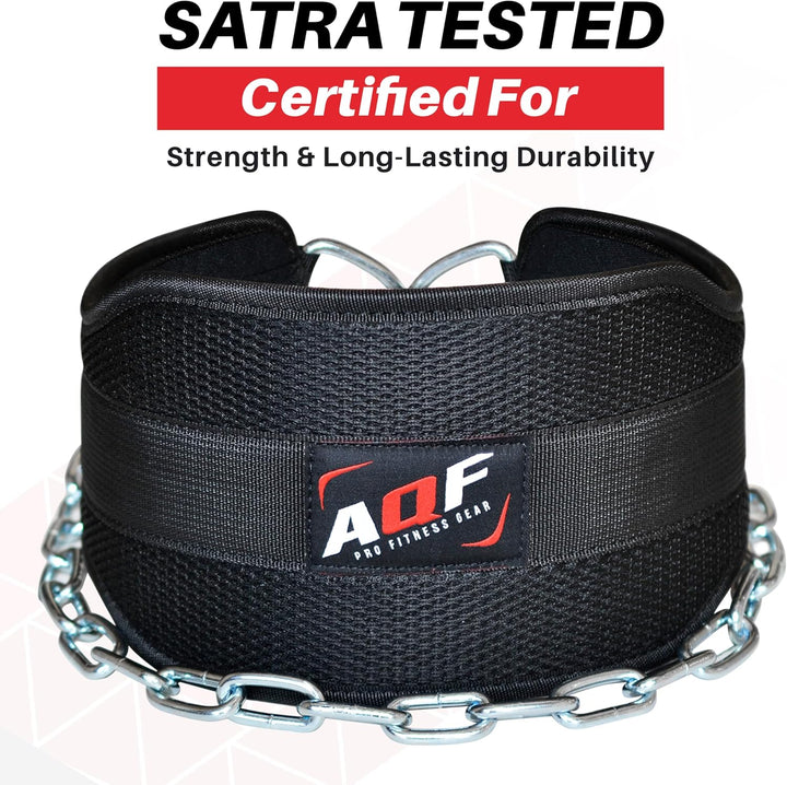 AQF Dip Gürtel Mit Stahlkette, Neopren Fitness Gewichthebergürtel, Gewichtsgürtel, Bodybuilding Dip