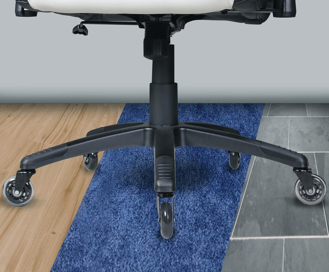 FineBuy 5er-Set Universal Bürostuhlrollen Ø 75mm - Stift 11mm Gummi Rollen Leise | Hartboden Rollen