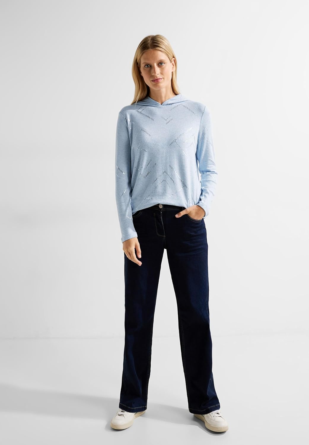 Cecil Damen Kapuzenshirt Hoodie S Real Blue Melange, S Real Blue Melange