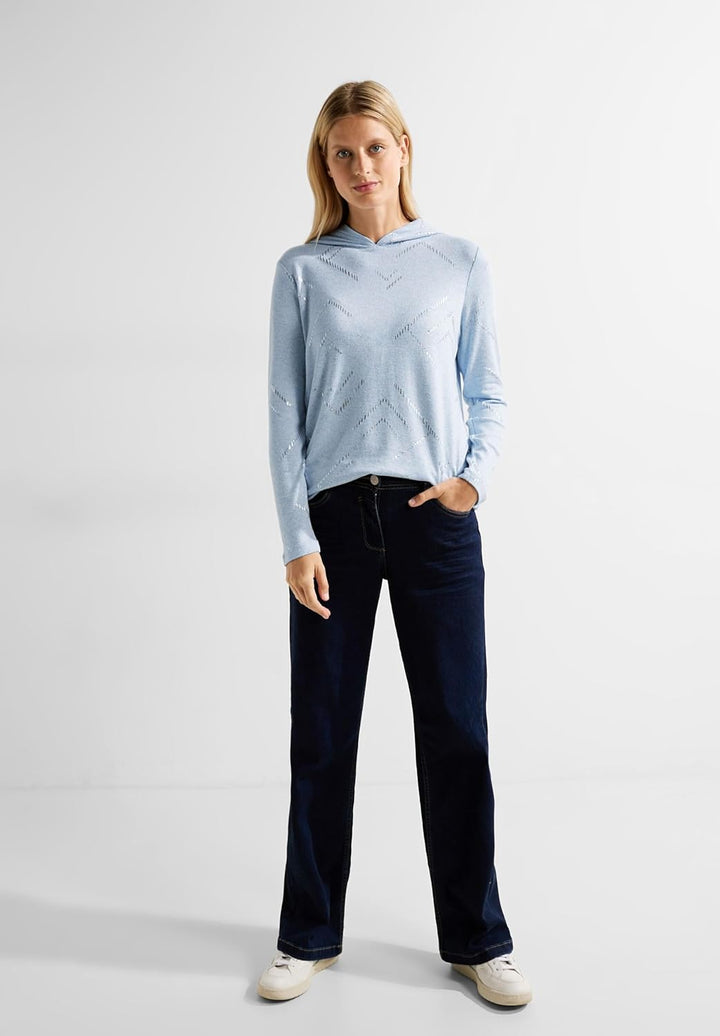 Cecil Damen Kapuzenshirt Hoodie S Real Blue Melange, S Real Blue Melange