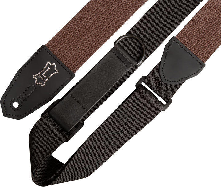 Levy's MRHC-BRN Gitarrengurt Right Height Cotton 2" - Brown Braun, Braun