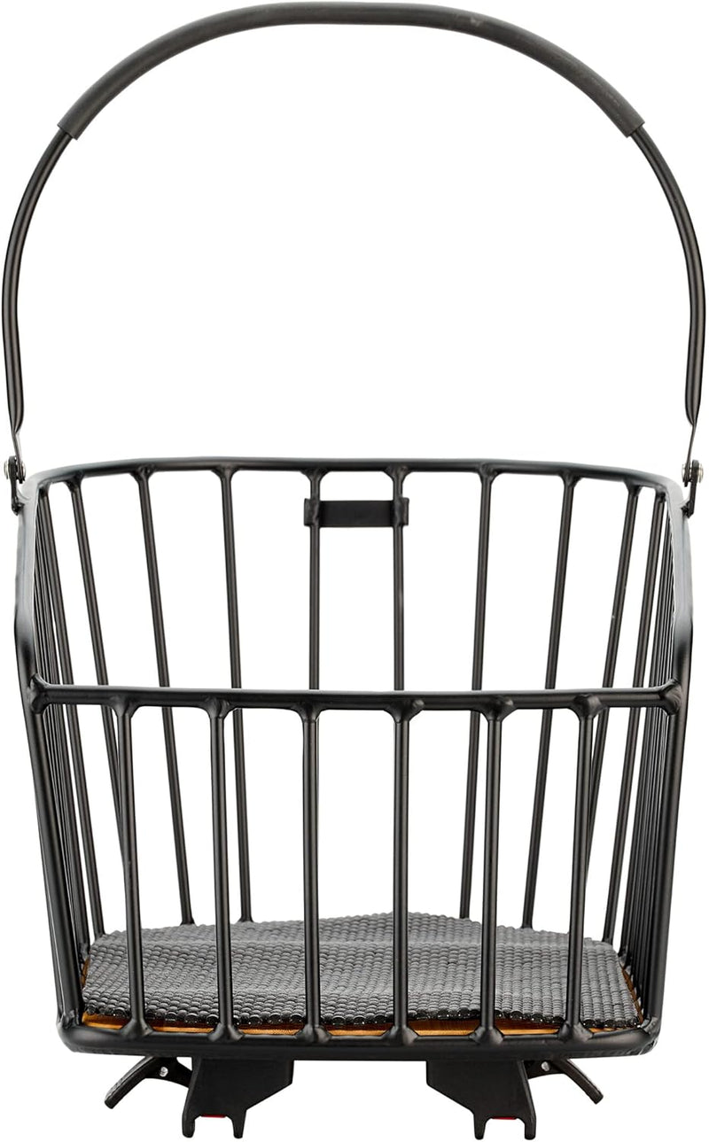 KLICKfix Unisex – Erwachsene Hinterradkorb-2128019620 Hinterradkorb, schwarz, 42x28x25cm