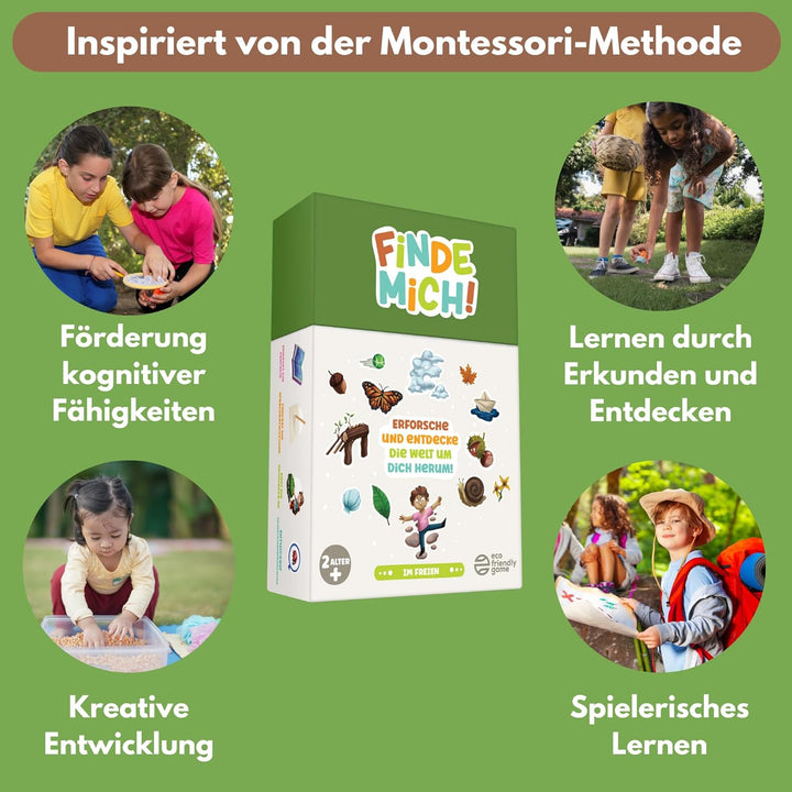 Finde Mich! Im Freien – Suchspiel & Entdeckerkarten für Kinder ab 2–8 Jahren – Natur-Kartenspiel & M