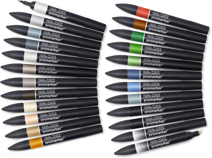 Winsor &amp; Newton 0290163 ProMarker, Professioneller Layoutmarker - 2 Spitzen, fein und breit für Zei