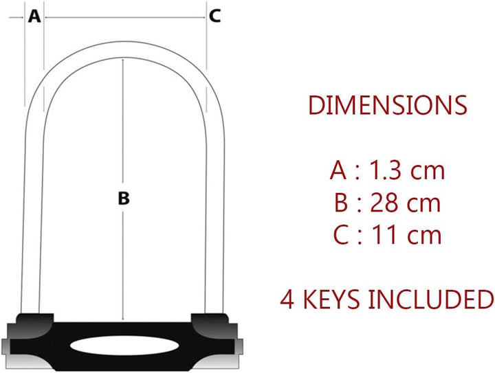 MASTER LOCK Bügelschloss [Schlüsselschloss] [mit Halterung] [Zertifiziertes Fahrrad Schloss - Secure