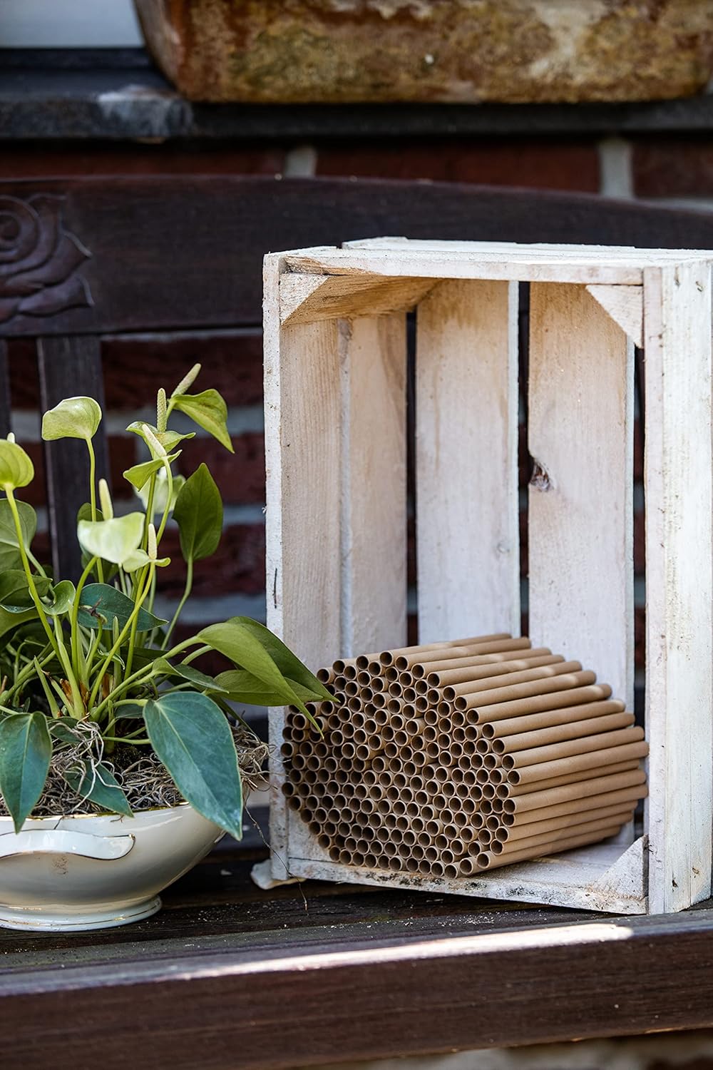 CULT at home 600 Insektenhotel Füllmaterial Ø 8mm - Länge 15 cm - Nisthülsen für Wildbienen Papphüls