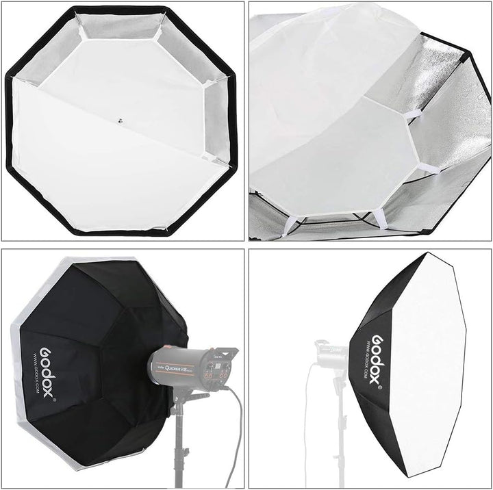 GODOX Softbox 120cm 47in Achteckige Softbox mit Bowens Halterung Softboxen für Blitzgerät Speedlite