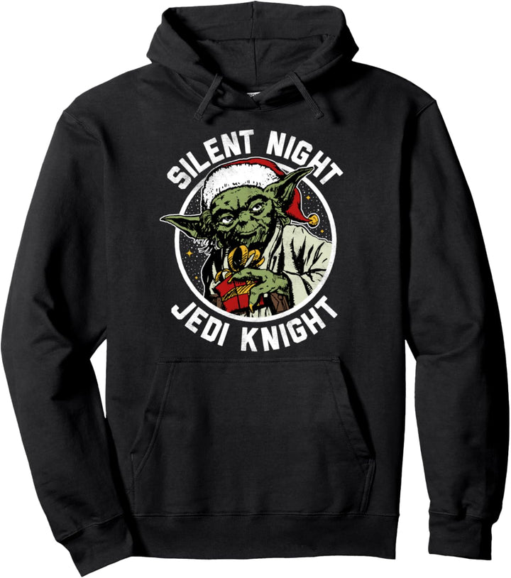 Star Wars Christmas Yoda Silent Night Jedi Knight Pullover Hoodie