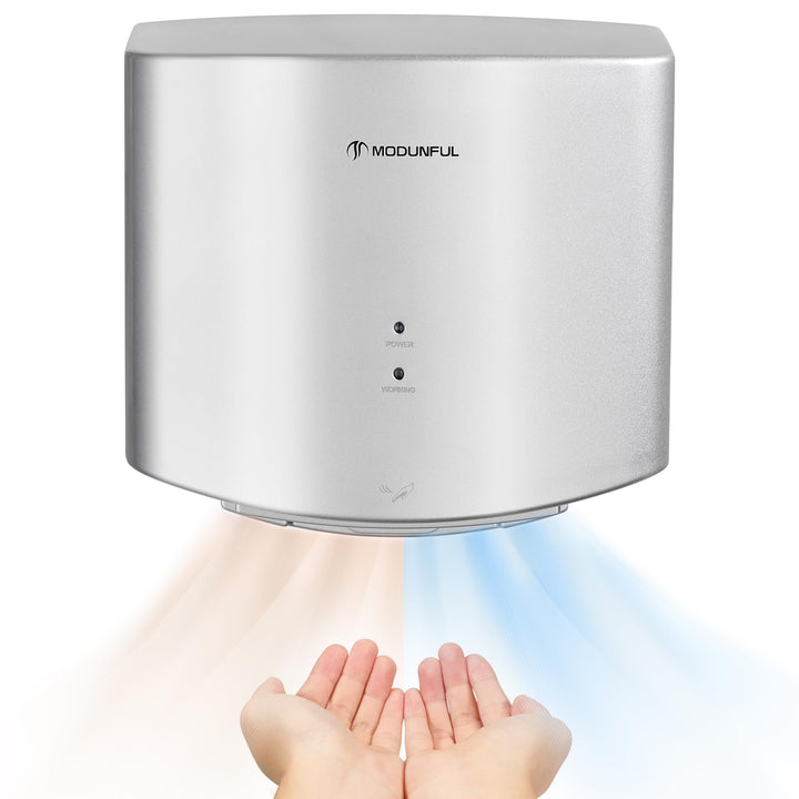 modunful Kompakter Händetrockner Elektrischer, Automatisch Händetrockner Wandmontage, Hochgeschwindi
