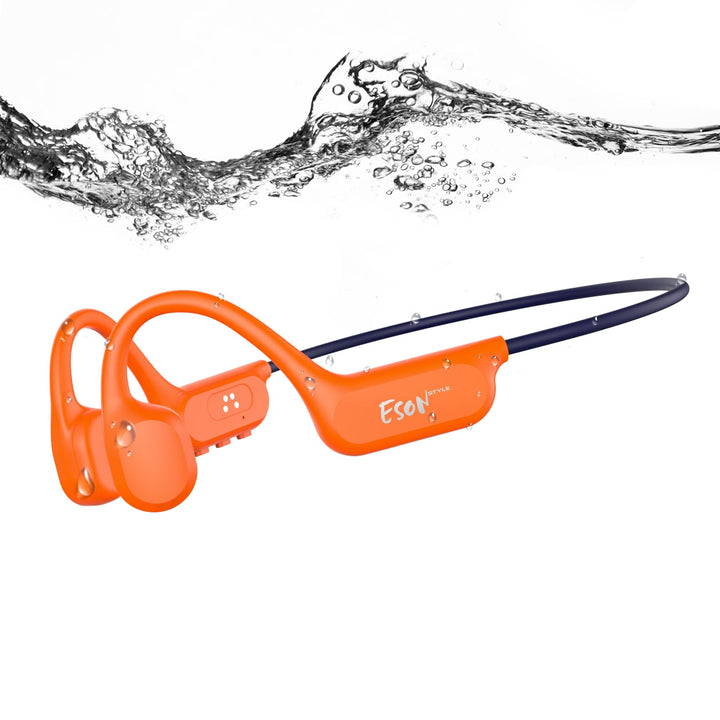 esonstyle Kopfhörer Schwimmen Bluetooth 6.0 - IP68 wasserdichte, Knochenschall Kopfhörer mit 8GB Spe