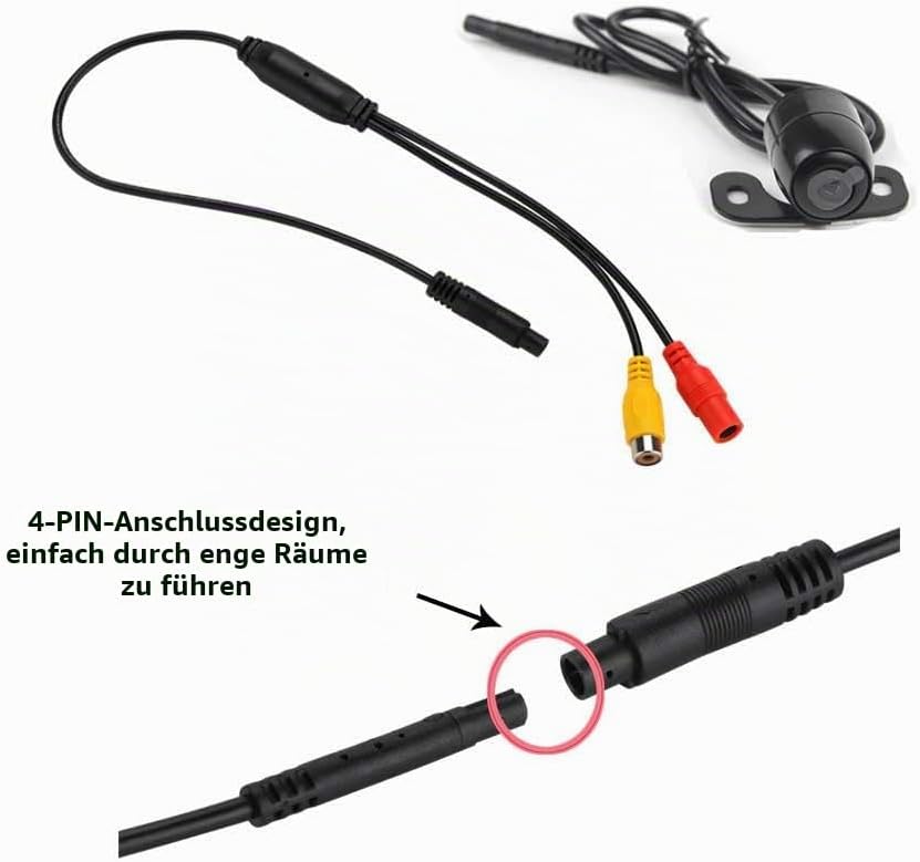 REARMASTER Multifunktionales Auto Rückfahrkamera, kleine Grösse Front-Kamera/Rückfahrkamera/Seiten K