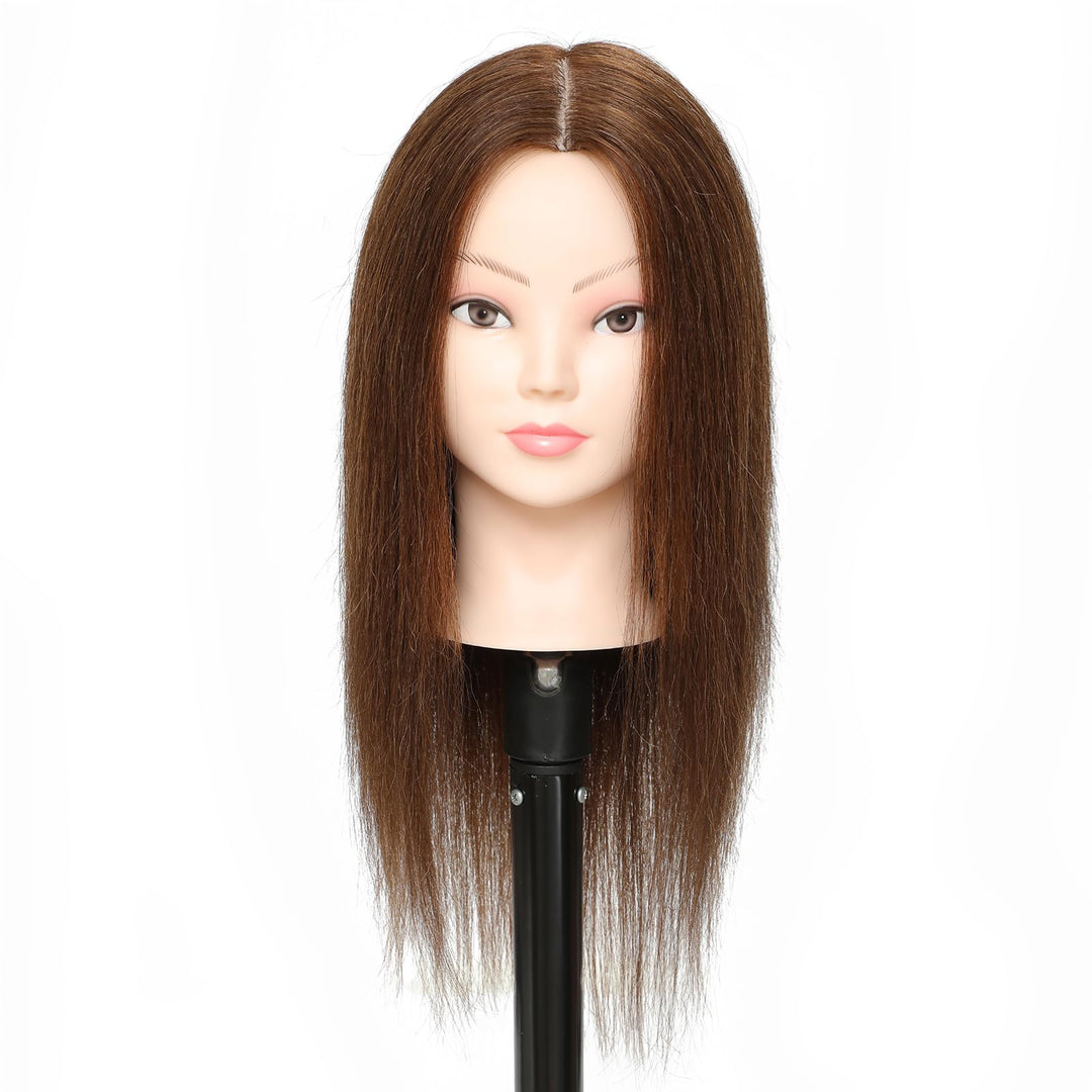 18" Ausbildung Kopf 100% Echthaar Schaufensterpuppe Kopf Manikin Puppe Kopf Haar Styling Kopf mit...