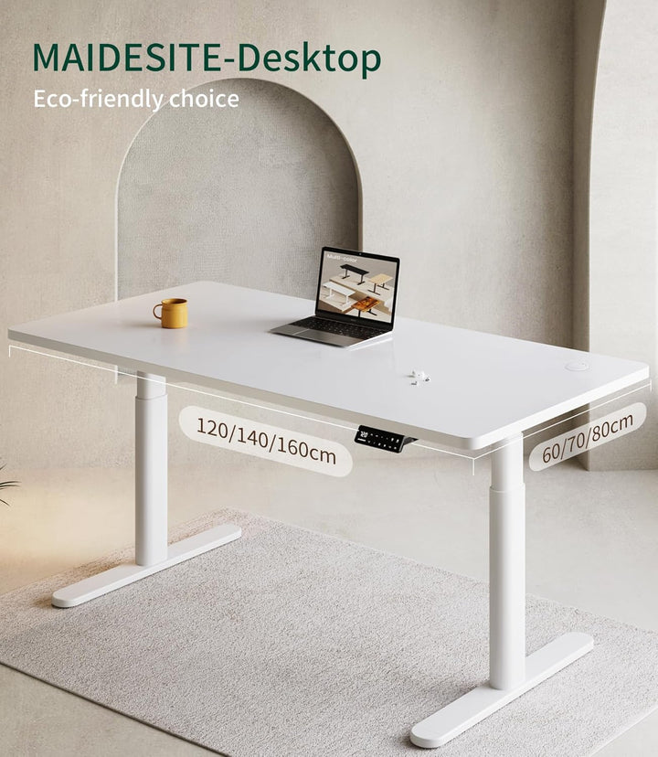 MAIDeSITe Tischplatte 140x70 cm Schreibtischplatte 25 mm stark - DIY Stabile Bürotischplatte – Perfe
