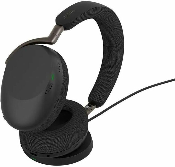 Jabra Evolve3 85 Over-Ear Bluetooth Headset kabellos mit Mikrofon &amp; Ladestation für Büro, USB-C, KI-