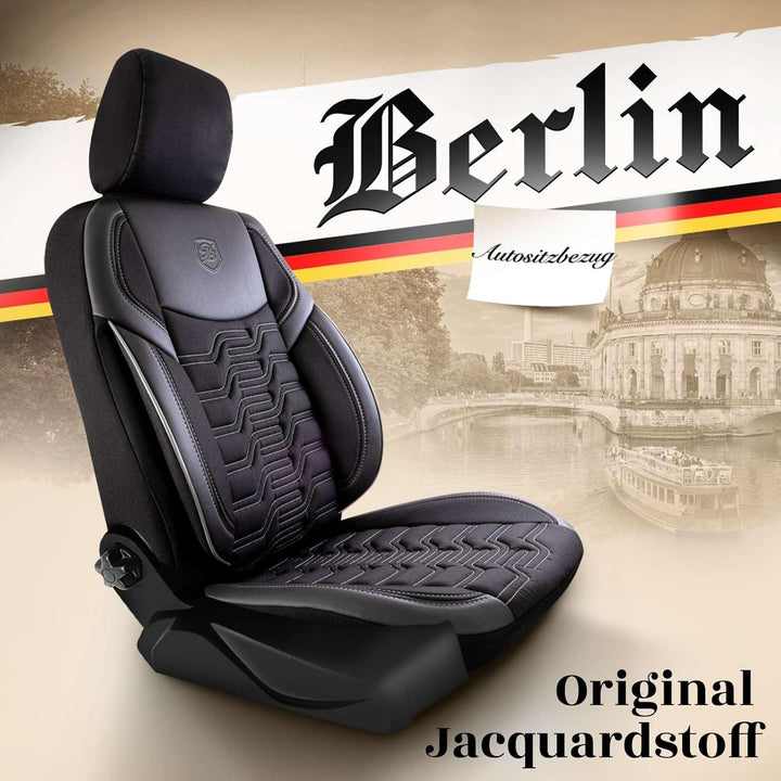 Autositzbezüge Universal – Premium Autozubehör Innenraum für PKW & SUV – Jacquard Sitzauflage, Autos