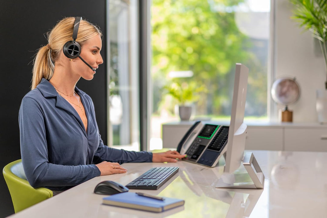 Poly Voyager 4310, schnurloses UC-Headset und Ladestation – Ein-Ohr-Bluetooth-Headset mit Noise Canc