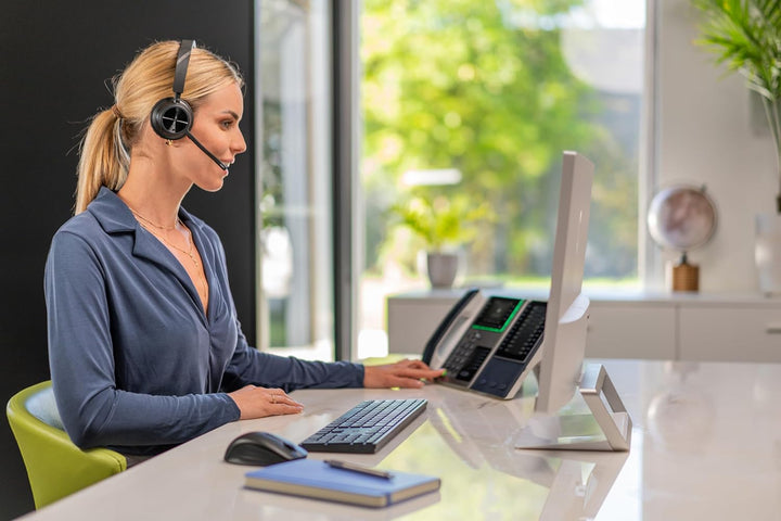 Poly Voyager 4310, schnurloses UC-Headset und Ladestation – Ein-Ohr-Bluetooth-Headset mit Noise Canc