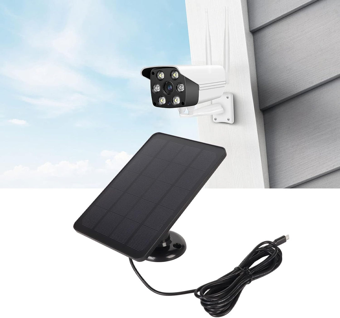 Solarpanel für Überwachungskamera, für DC 5V-Überwachungskamera, Wasserdichtes IP65-Kameraladegerät,