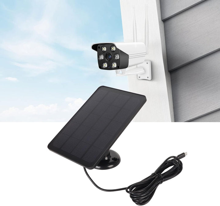 Solarpanel für Überwachungskamera, für DC 5V-Überwachungskamera, Wasserdichtes IP65-Kameraladegerät,