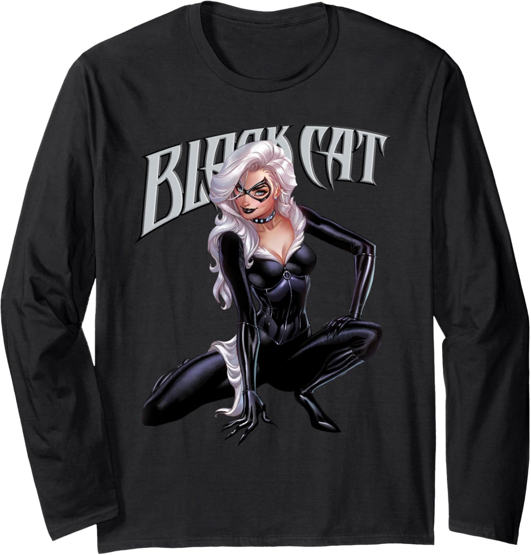 Marvel Spider-Man Black Cat Felicia Hardy Langarmshirt
