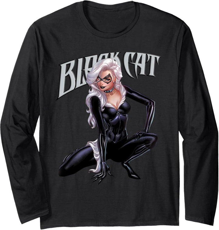 Marvel Spider-Man Black Cat Felicia Hardy Langarmshirt