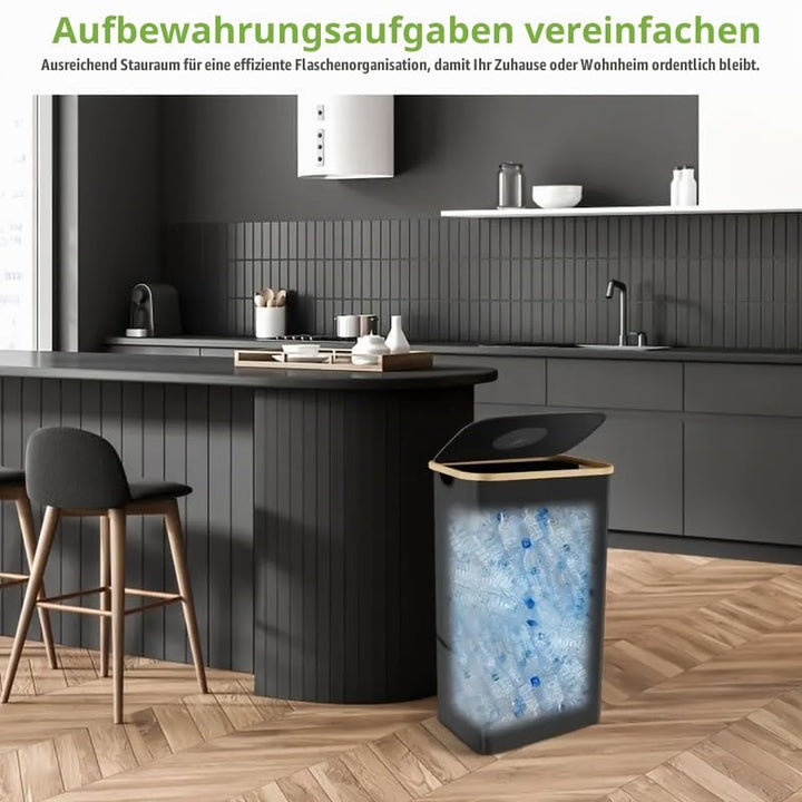 Jobfun 100L Pfandflaschen Sammelbehälter mit Deckel Behälter Leergut &amp; Altglas Aufbewahrung Flaschen