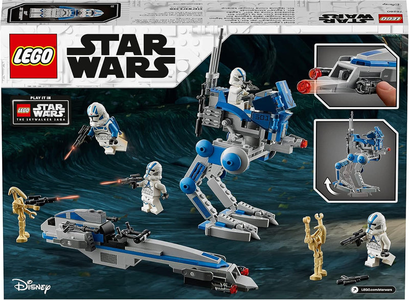 LEGO 75280 Star Wars Clone Troopers der 501. Legion, Bauset mit Kampfdroiden und at-RT Walker Single