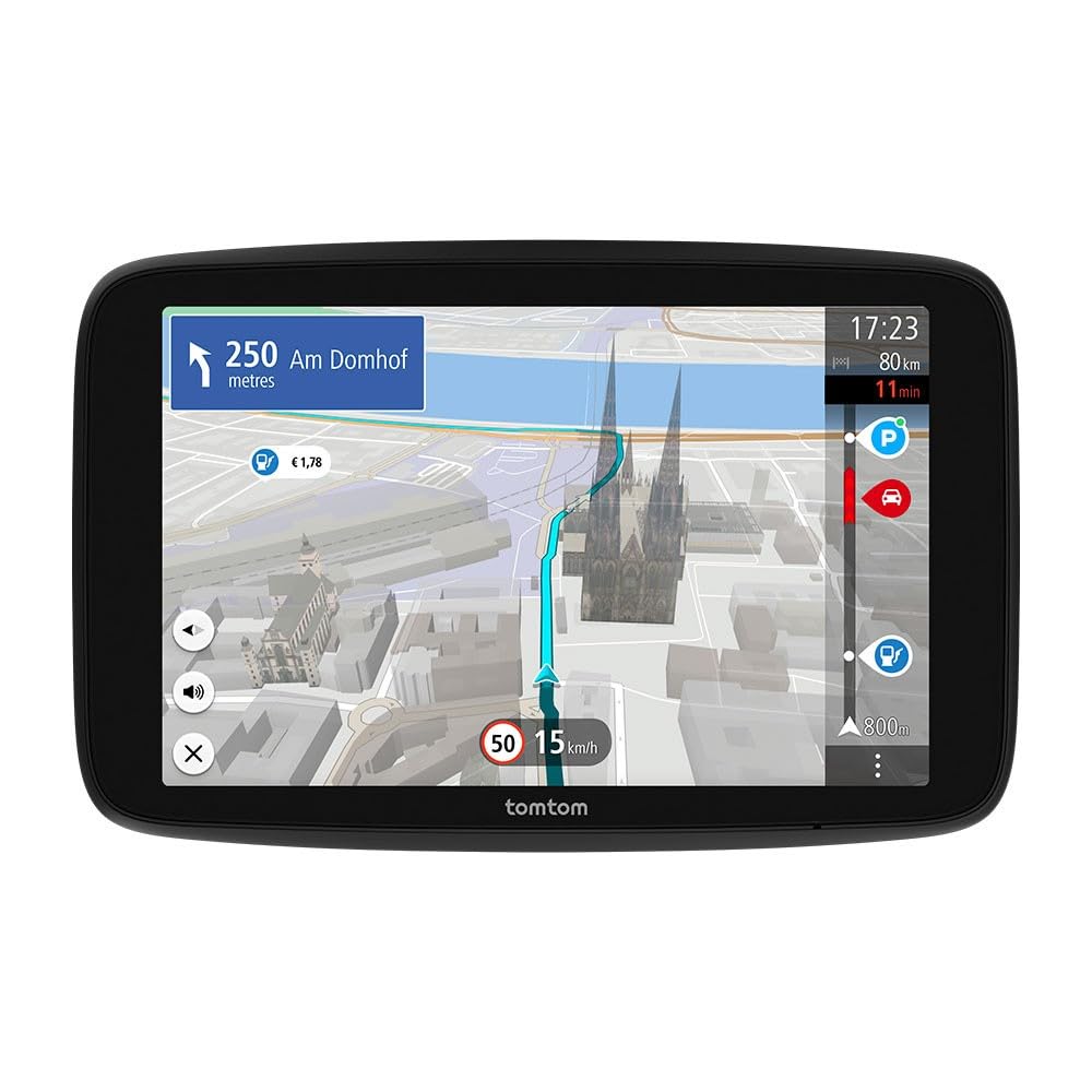 TomTom Pkw-Navi GO Navigator (extra grosses 7-Zoll-Display, Stauvermeidung Dank TomTom Traffic, Kart