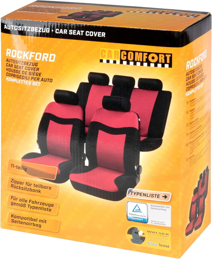 Walser Auto-Sitzbezug Rockford, Universal-Sitzbezug Komplett-Set, PKW-Sitzbezüge, 2 Vordersitzbezüge