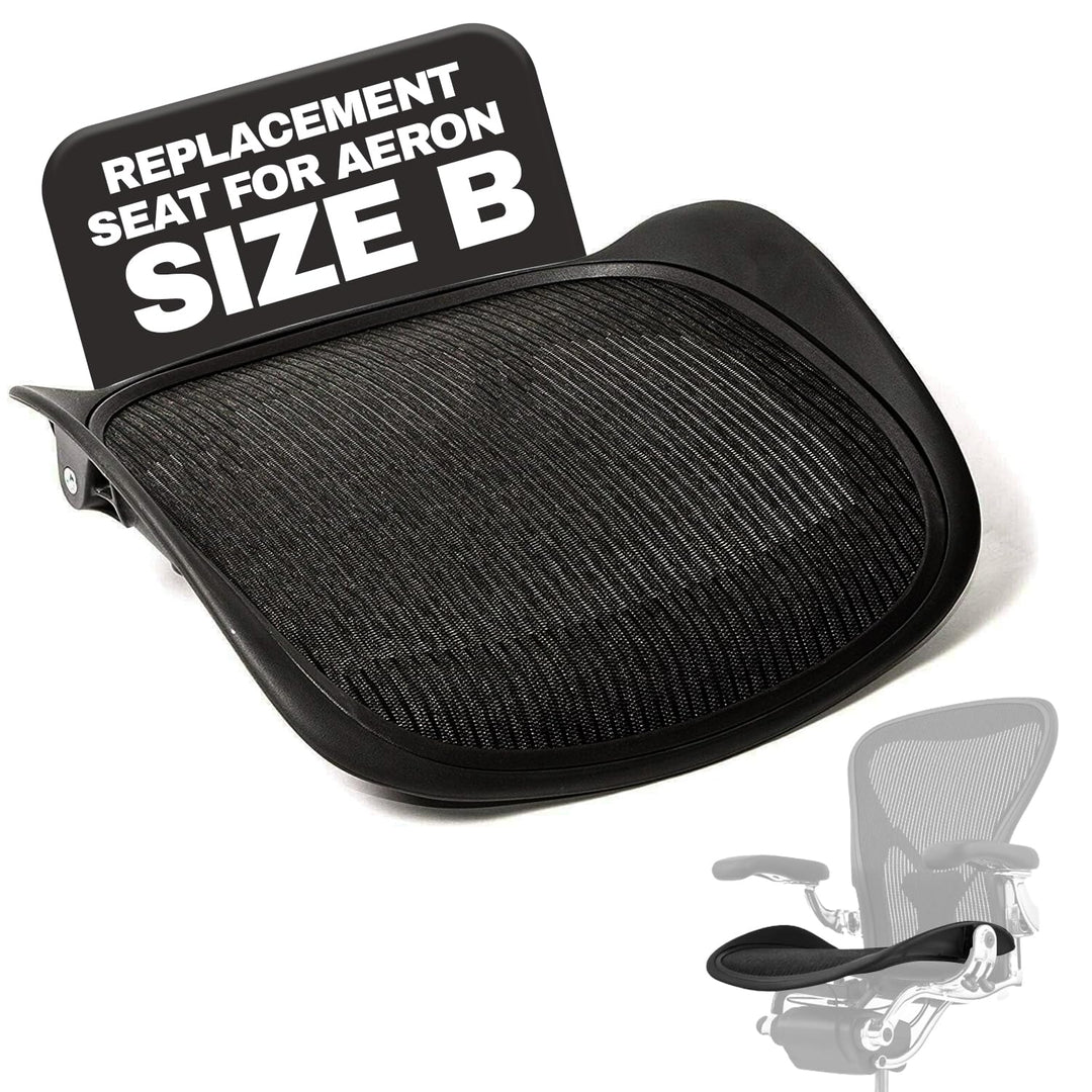 FOAMON Ersatzsitz für Herman Miller Classic Aeron Grösse B Medium (schwarzes Netz)