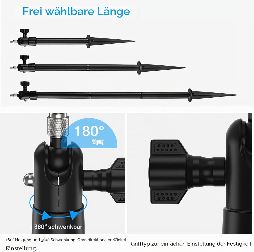 TIUIHU Spike Pole Mount Ground Stake mit Schutzhülle für Blink All-New Blink Outdoor/Indoor, Suitabl