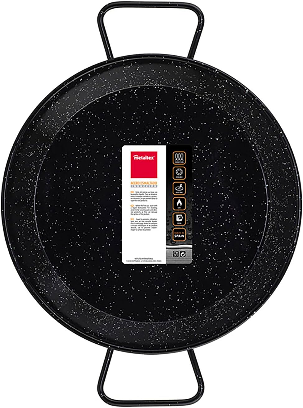 Metaltex 739852000 Paella-Pfanne, Induktion, emailliert, Stahl, Einfarbig Emaillierte Induktion 4 Ra
