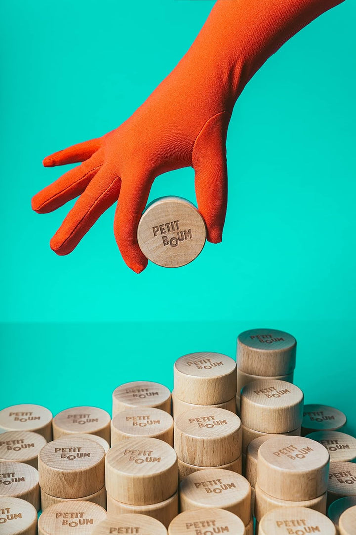 PETIT BOUM – Float Sensory Bottle in Rot EIN Mikrokosmos in jeder Flasche Entdecken, zuhören und Ler