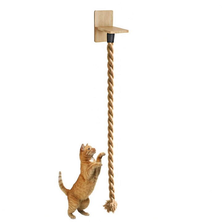 Katzenkletterseil, 1,3 m/1,5 m Wandmontiertes Sisalseil zum Klettern und Kratzen für Katzen an der W