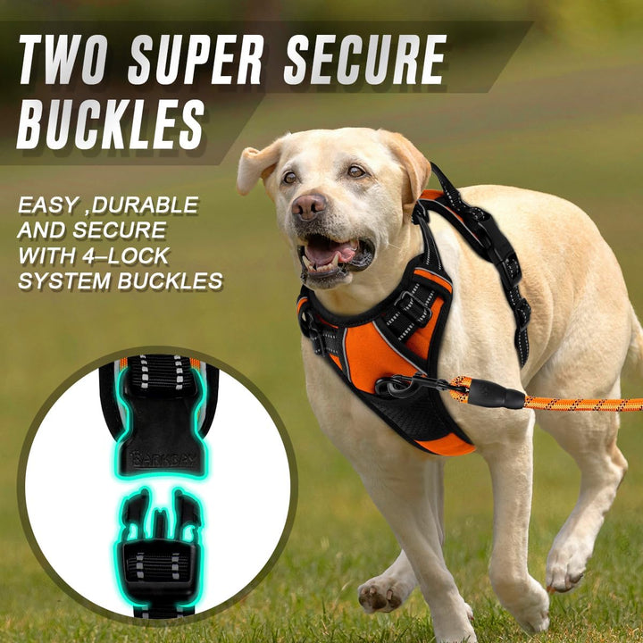 BARKBAY Dog Harness No-Pull Pet Harness Adjustable Outdoor Pet Vest Front Clip Heavy Duty 3M Reflect