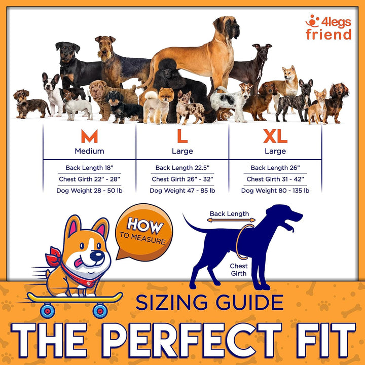 4LegsFriend Kühlweste für Hunde - Atmungsaktive &amp; Verdunstungsweste für heisse Sommertage - Verstell