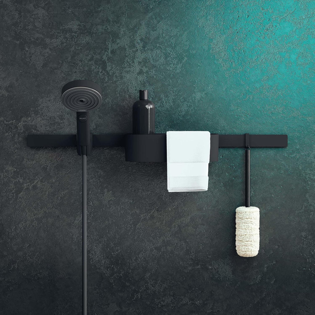 hansgrohe WallStoris - Push-Duschkopfhalterung, Duschbrausehalterung höhenverstellbar, Badezimmer Zu