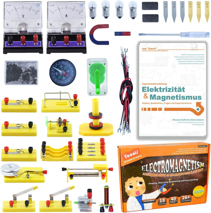 Teenii Elektrizität und Magnetismus Experimentierkasten für Kinder, STEM Wissenschaftsset mit Stromk