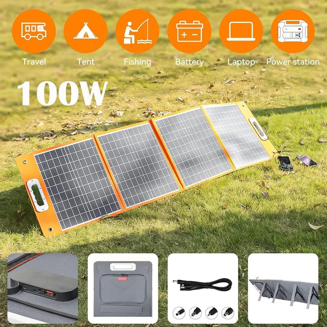 FF FlashFish 18 V/100 W faltbares Solarpanel, tragbares Solarladegerät mit DC-Ausgang für Flashfish