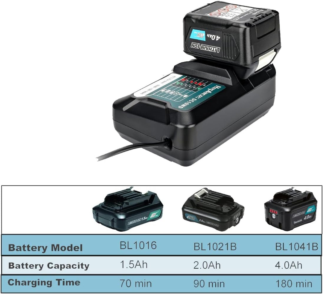 Ersetzen akku für makita 10.8V 12V BL1021B BL1041B 97339-1 197296-9 mit DC10WD Ladegerät für makita