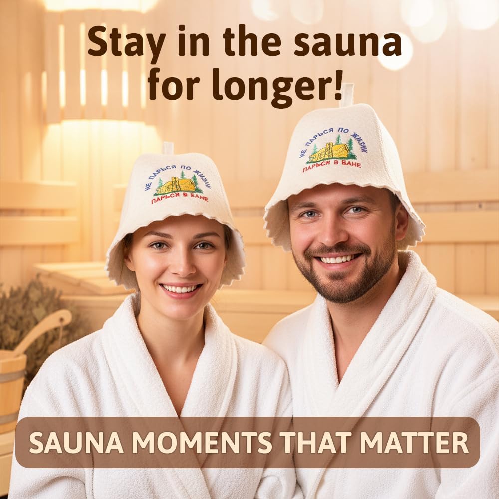 ASKOLD Ukrainische Wolle Saunahut Machen Sie sich keine Sorgen im Leben für Sauna Banya Badehaus,Sau