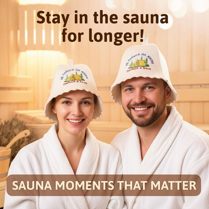 ASKOLD Ukrainische Wolle Saunahut Machen Sie sich keine Sorgen im Leben für Sauna Banya Badehaus,Sau