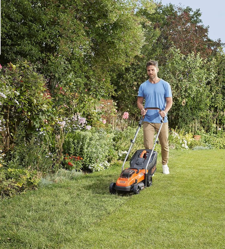 Black+Decker Akku-Rasenmäher BCMW3336L2 (36V, 2.5Ah, 33 cm Schnittbreite, für mittlere Rasenflächen
