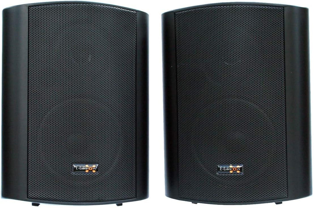 E-Lektron EWL5A Stereo Aktiv Lautsprecher Paar inkl. Wandhalter - 5" 2X 60W Schwarz