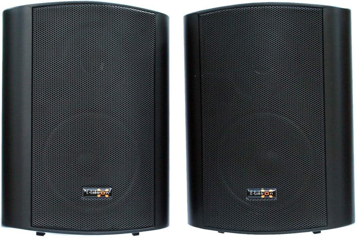 E-Lektron EWL5A Stereo Aktiv Lautsprecher Paar inkl. Wandhalter - 5" 2X 60W Schwarz
