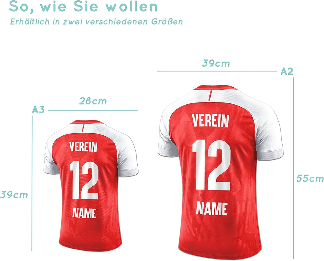 Elbeffekt Trikotlampe für Arsenal Fans aus Holz - personalisierbares Geschenk - schenke Dein individ