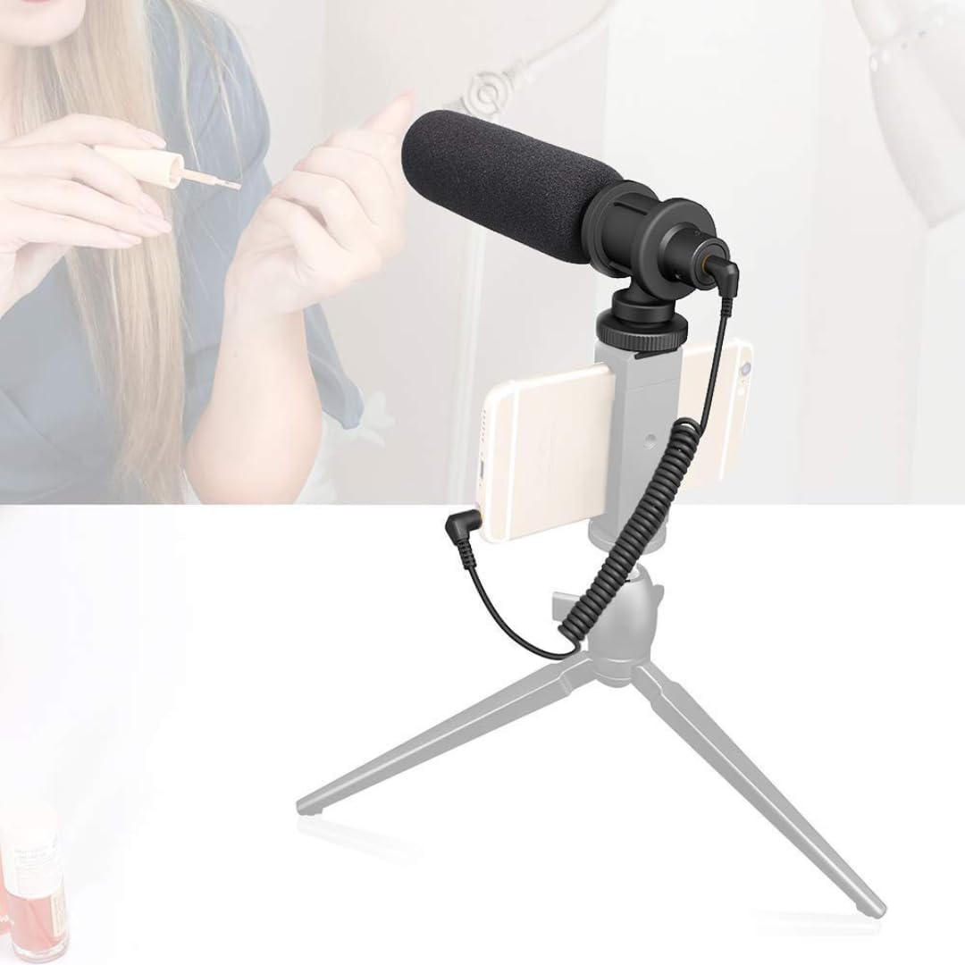 Prosound On Camera Microphone, Shotgun Condenser Mic with 3.5mm Jack & Cold Shoe Mount