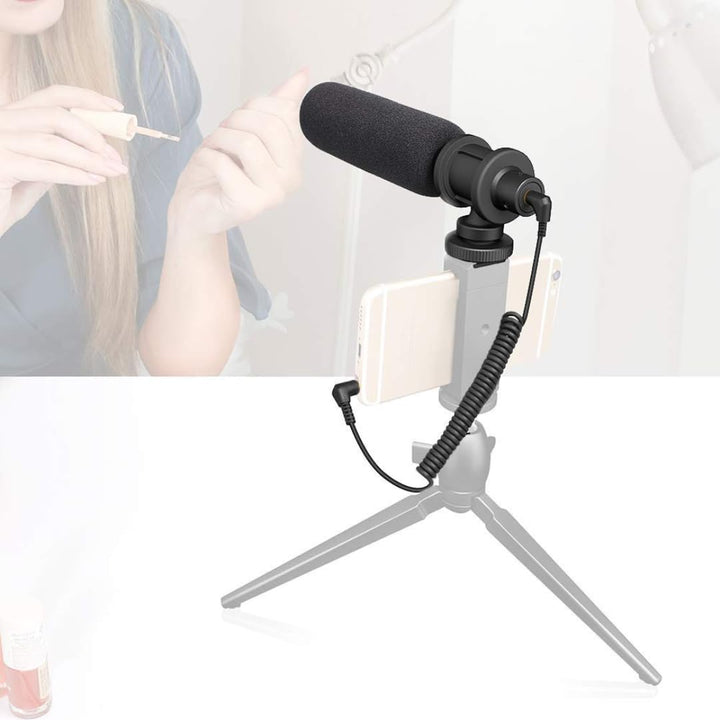 Prosound On Camera Microphone, Shotgun Condenser Mic with 3.5mm Jack & Cold Shoe Mount